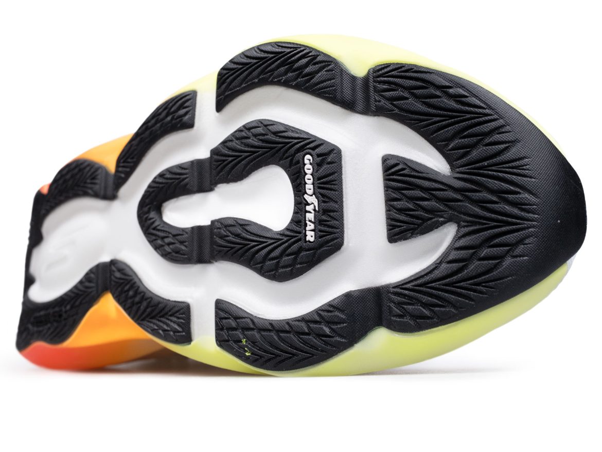 Skechers_Aero_Burst_Goodywear_rubber The Goodyear rubber outsole of the Skechers Aero Burst.