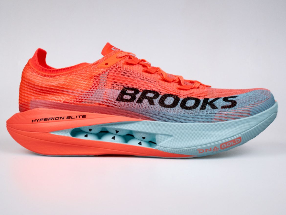 The upper of the Brooks Hyperion Elite 5.