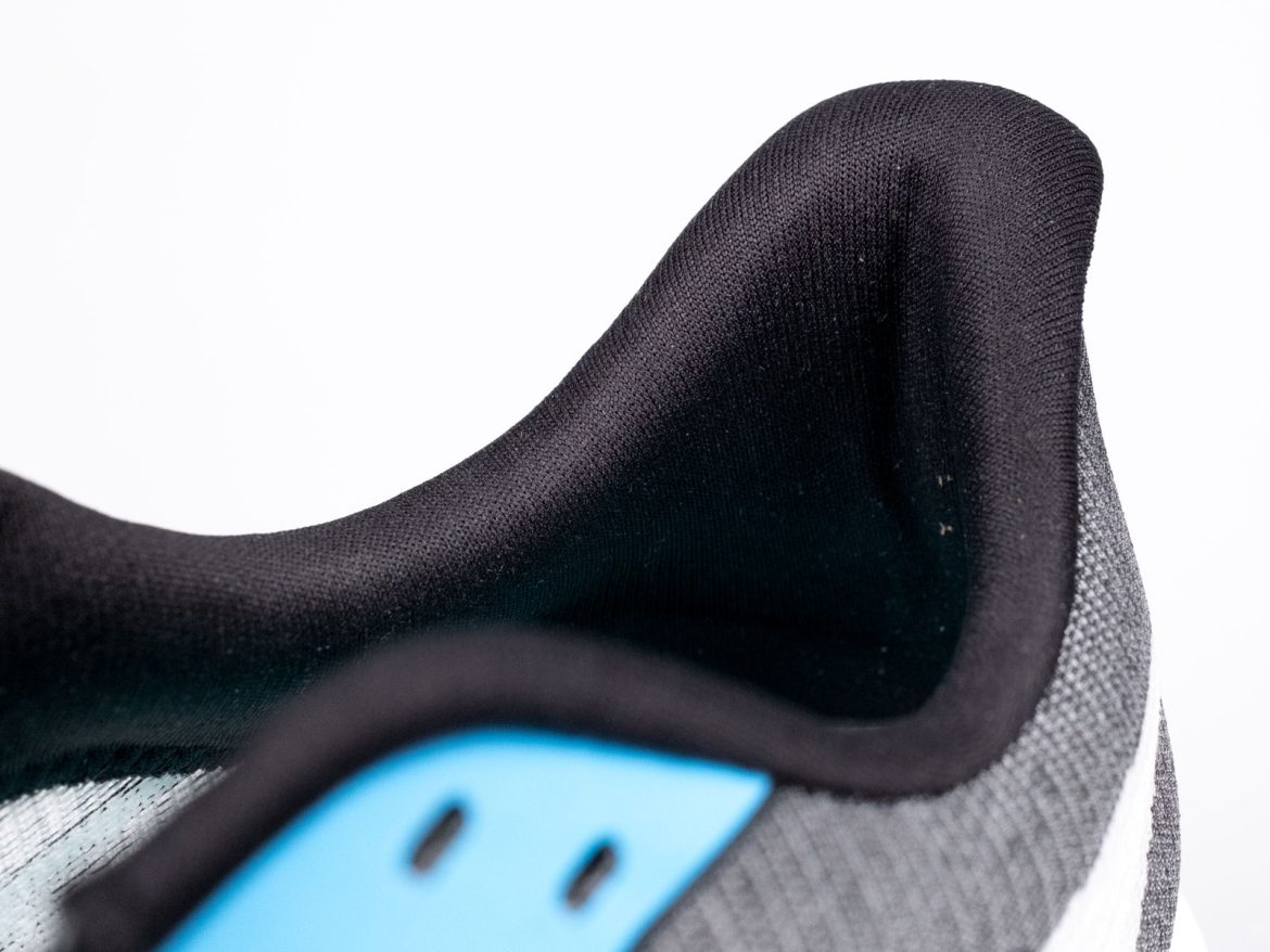 The heel collar of the Hoka Rocket X3.