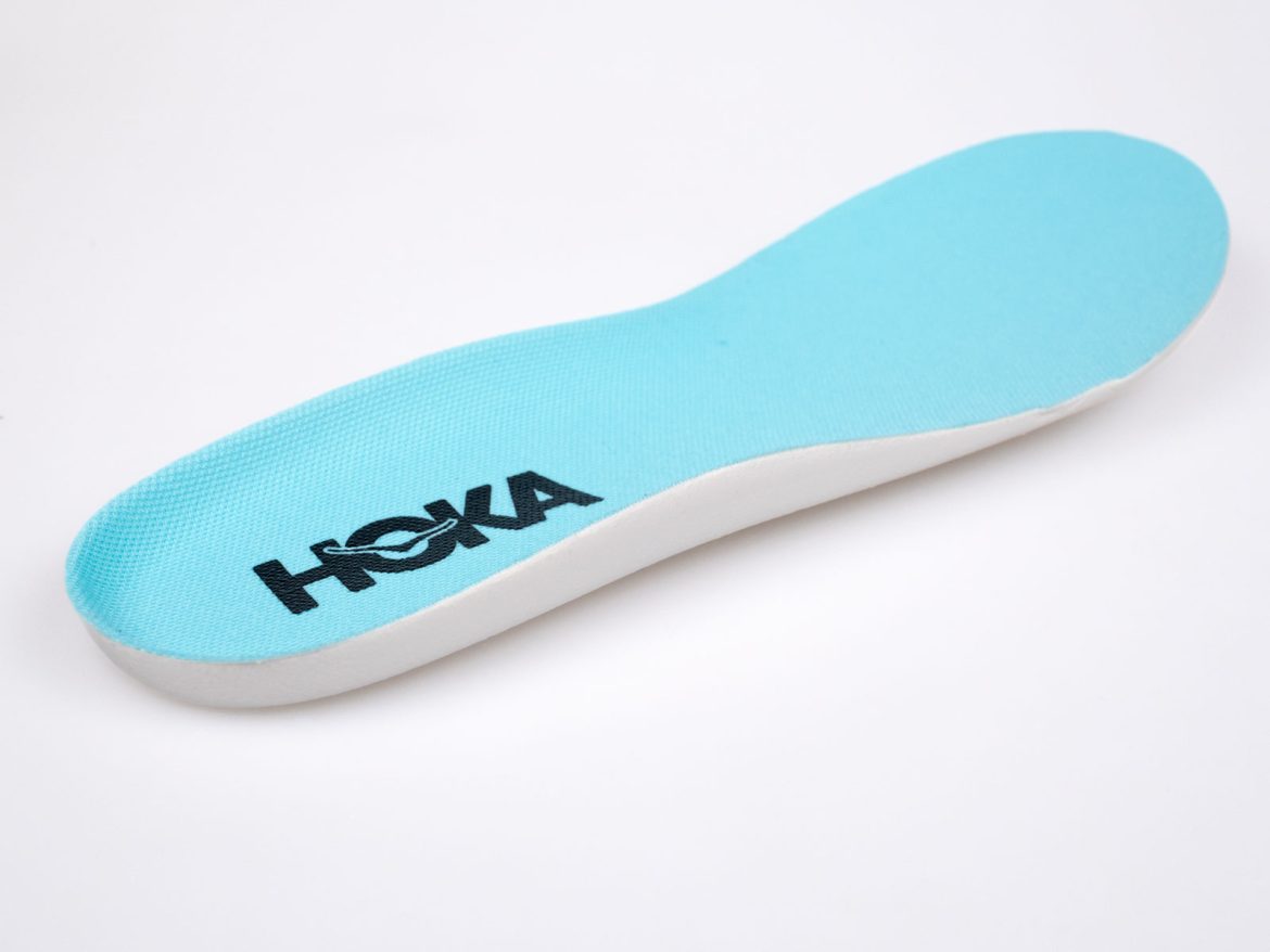 The removable footbed of the Hoka Rocket X3.