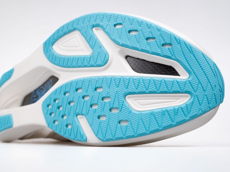 The forefoot outsole of the Hoka Rocket X3.