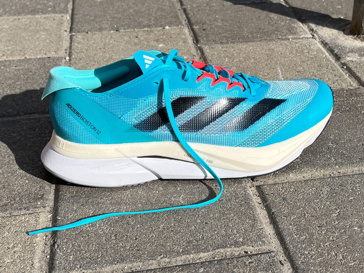 The adidas Boston 12 on the road.