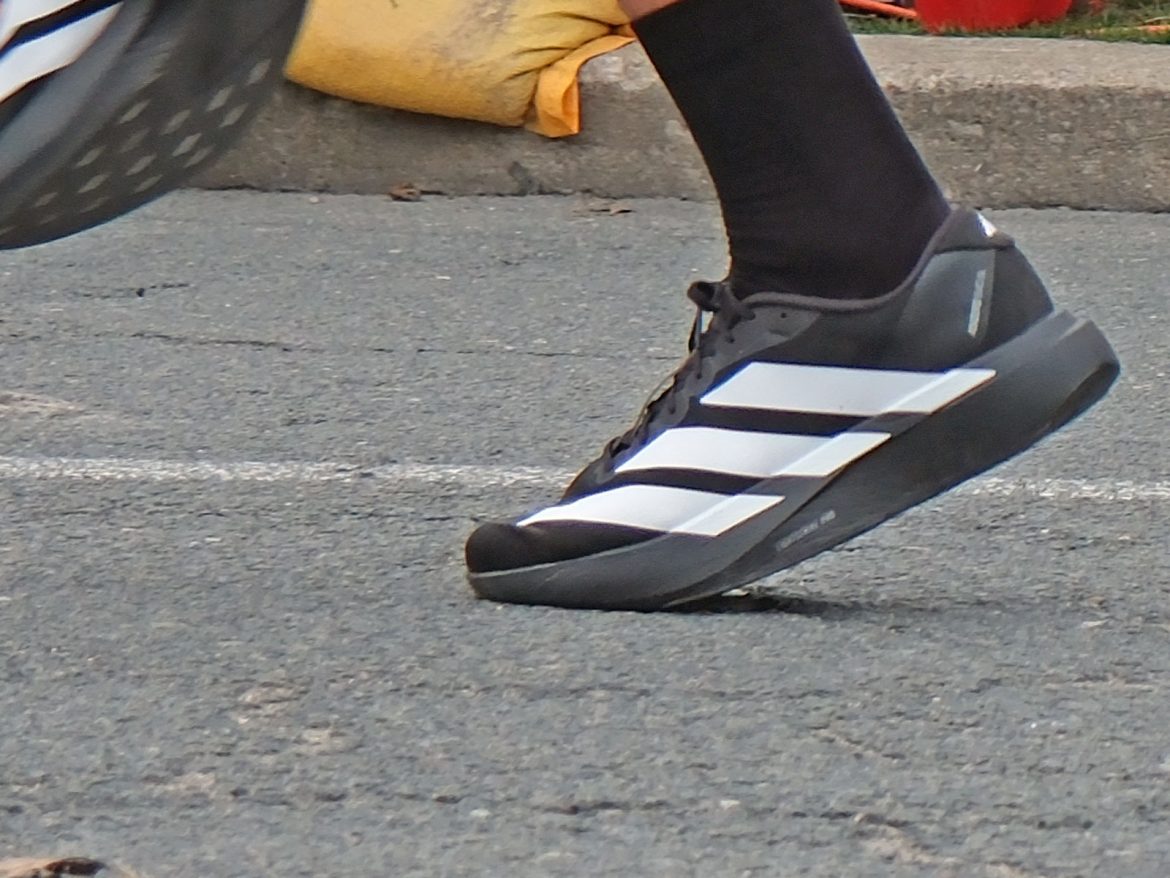 The adidas EVO SL on road.