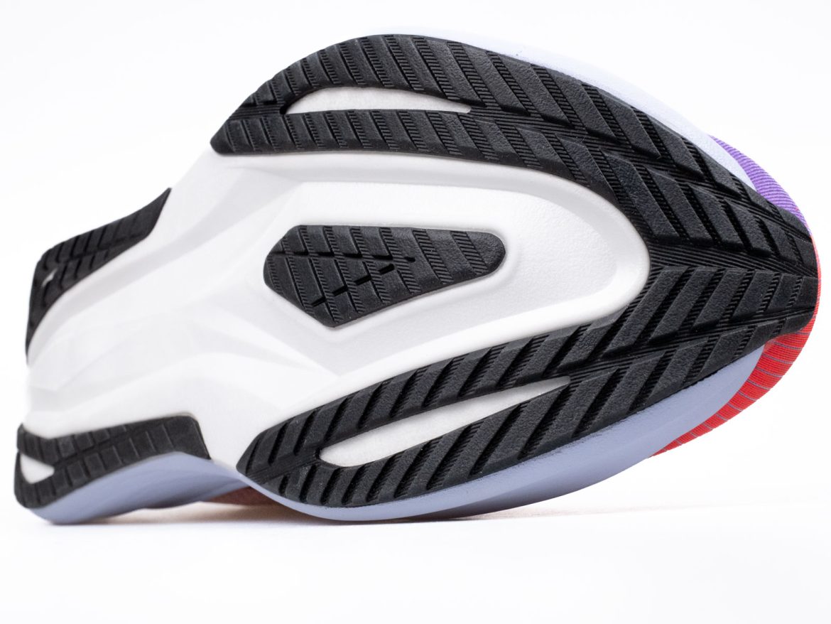 The forefoot Asicsgrip outsole of the Asics Megablast.