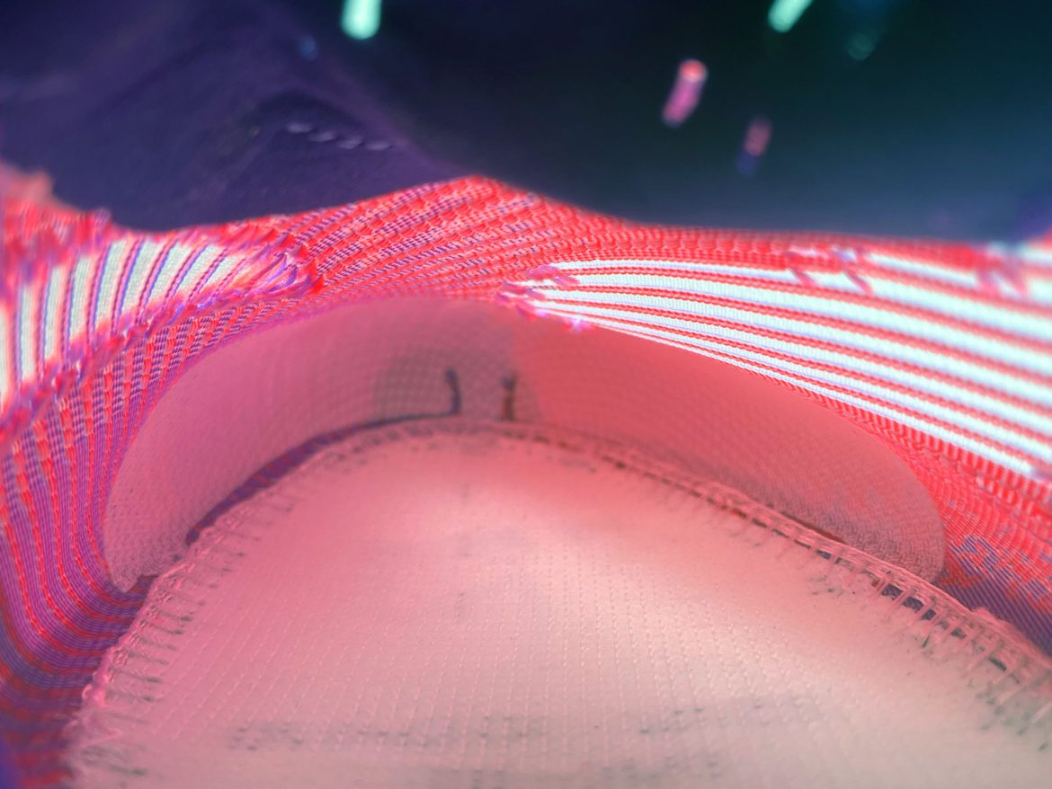 The interiors of the Asics Megablast.