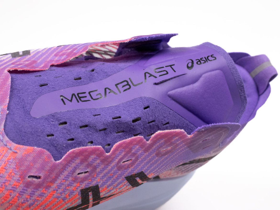 The tongue of the Asics Megablast.