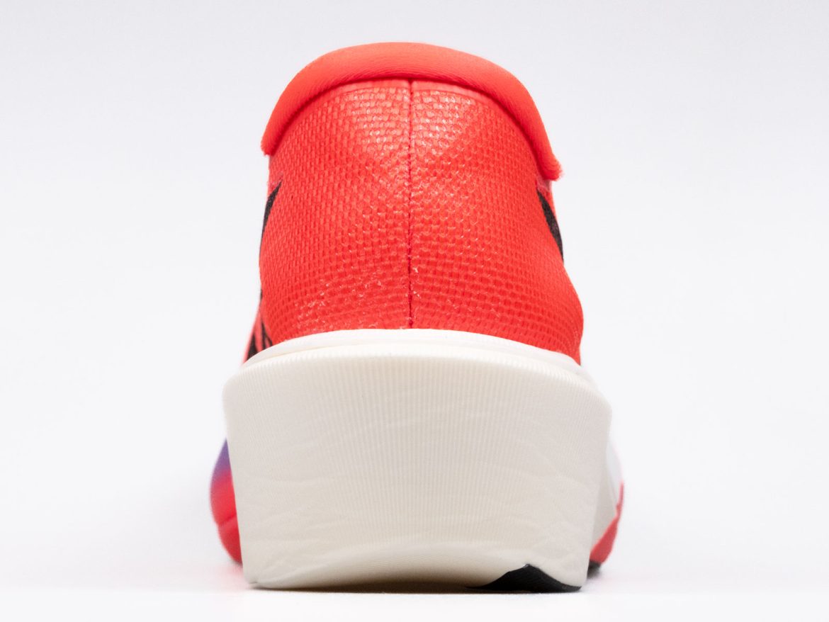 The heel view of the Asics Metaspeed Edge Tokyo.