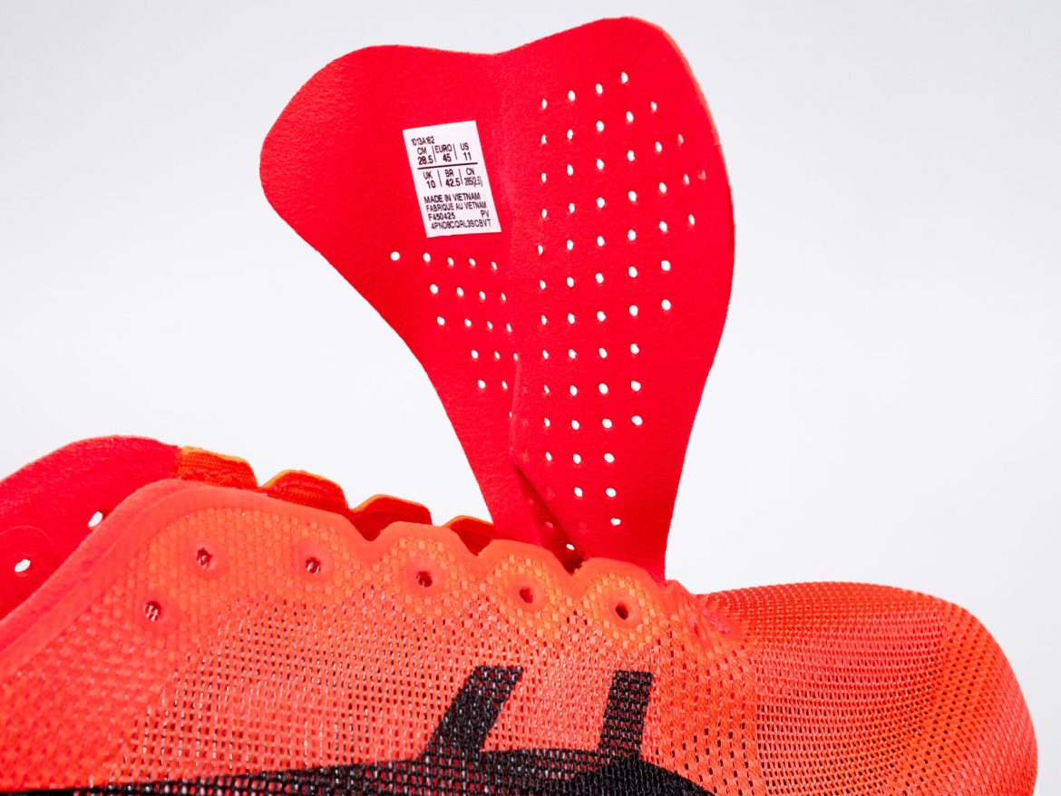 The tongue of the Asics Metaspeed Sky Tokyo.