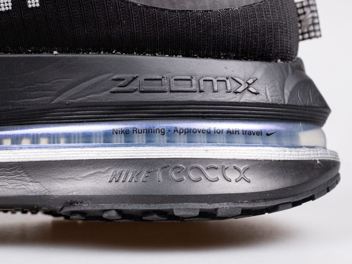 Nike_Pegasus_Premium_Zoom_Air-ZoomX_React The ZoomX foam, ReactX foam, and Zoom Air bag of the Nike Pegasus Premium.