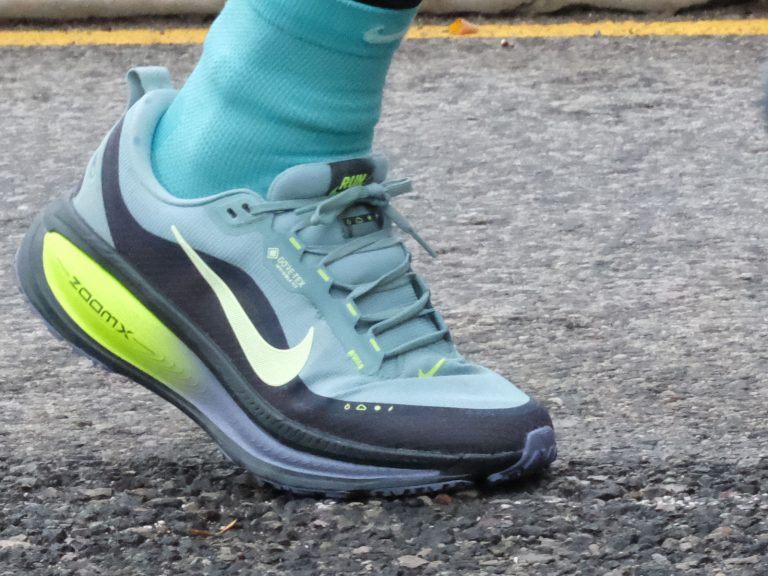 The Nike Vomero 18 Gore-Tex on the road.