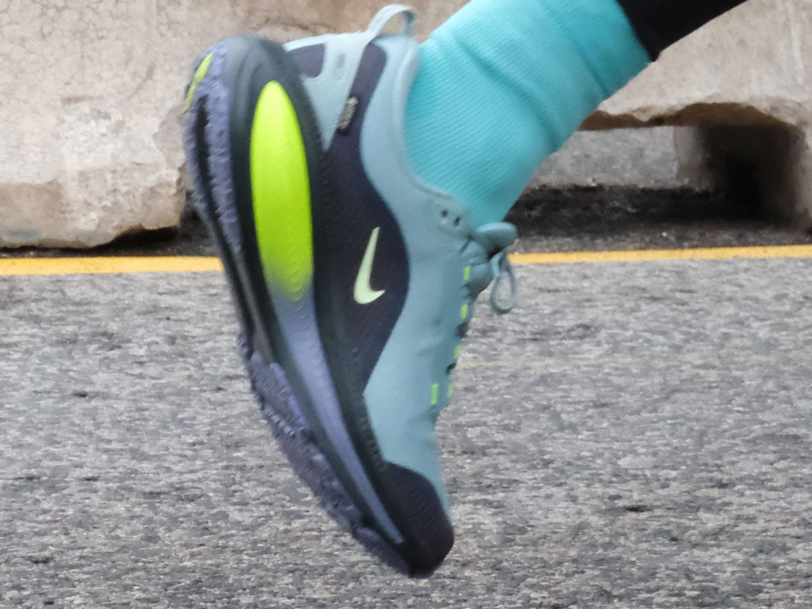 The Nike Vomero 18 Gore-Tex on the road.