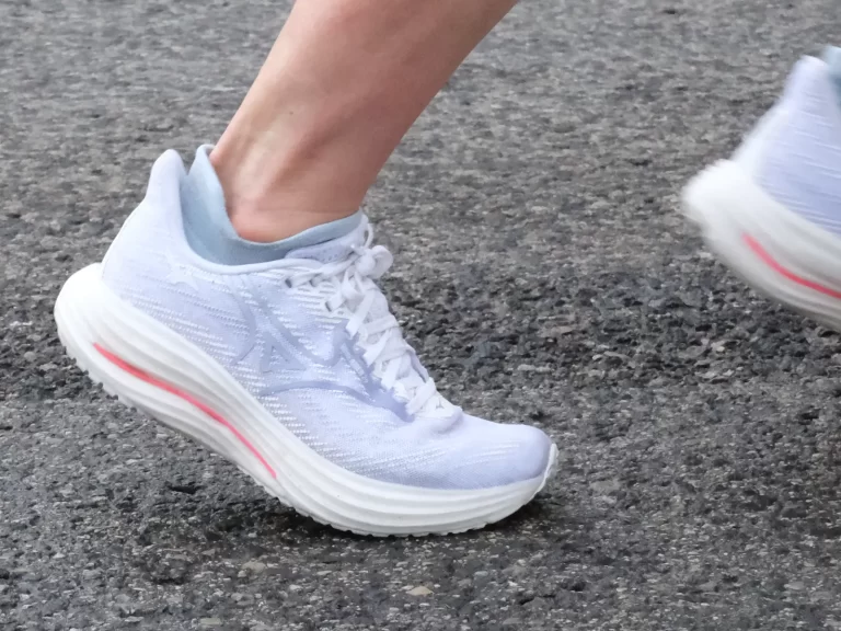Mizuno Wave Rider 29 women's on the road.