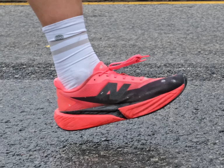 The New Balance Rebel V5 on the road.