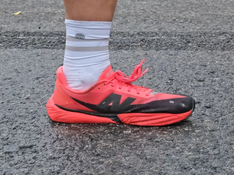 The New Balance Rebel V5 on the road.