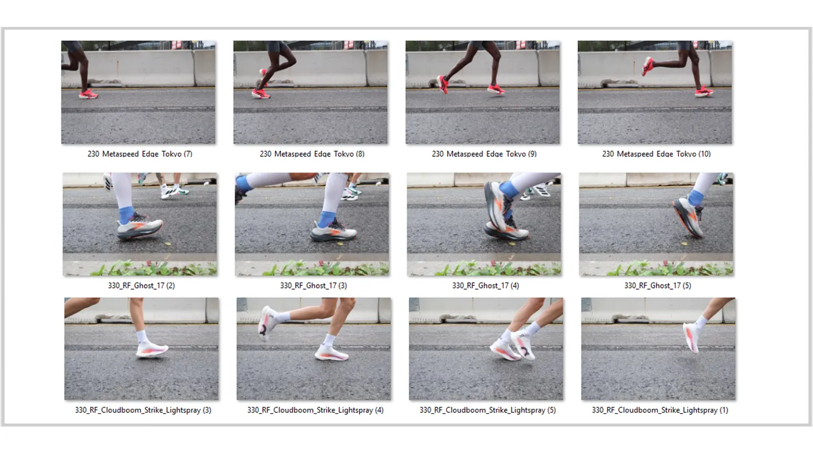 A sample from our marathon shoe image dataset.