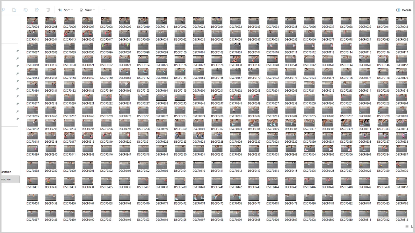 A sample from our marathon shoe image dataset.