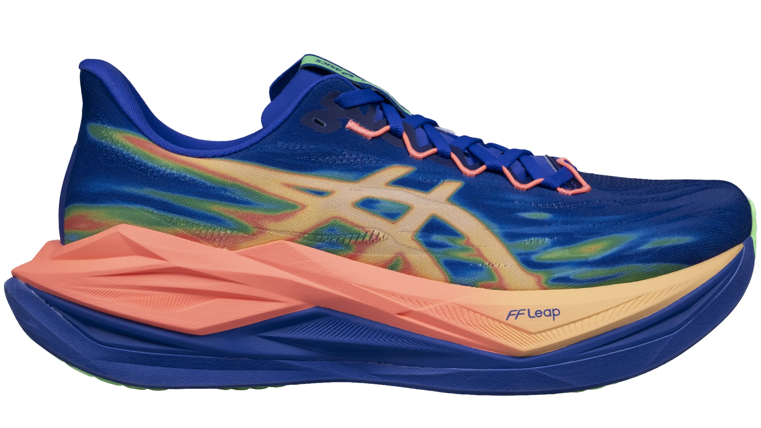 A high resolution side profile image of the Asics Superblast 3