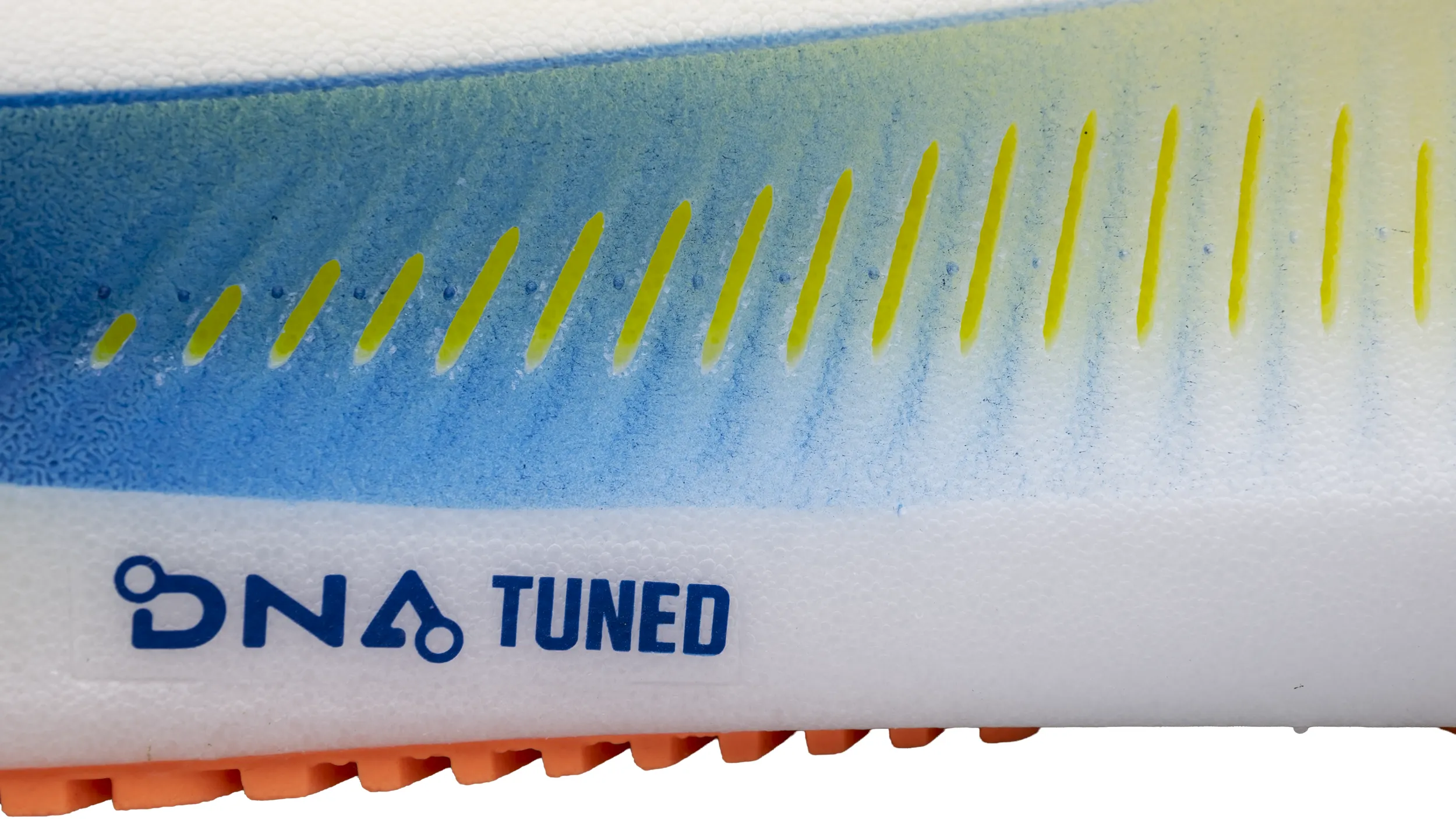 A high-resolution close-up image of the Brooks Glycerin Max 2's laser-cut midsole sidewall.
