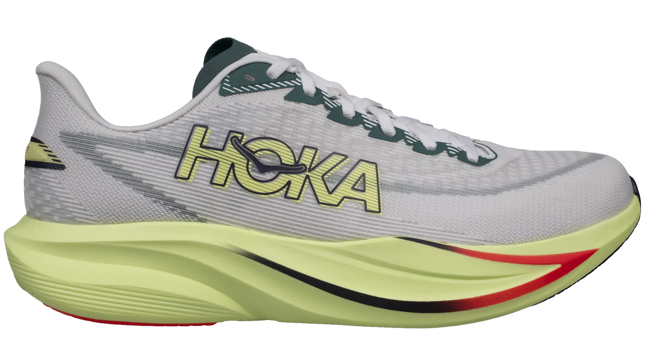 A high-resolution side profile image of the Hoka Mach 7.