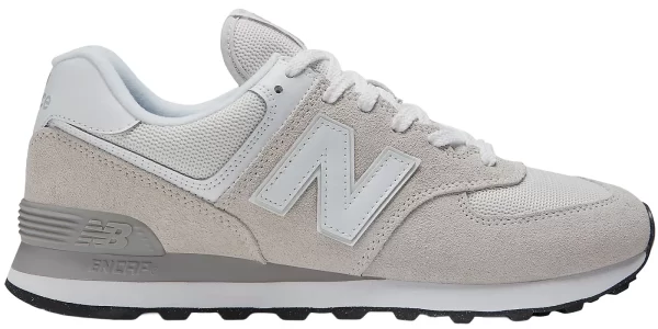 New Balance 574 gray/white product box.
