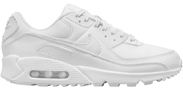Nike Air Max 90 white product box.